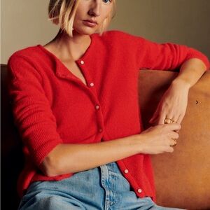 Sezane Gaspard Red Cardigan